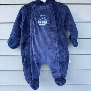 Vintage Winnie the Pooh Navy Blue Fleece Kids suit